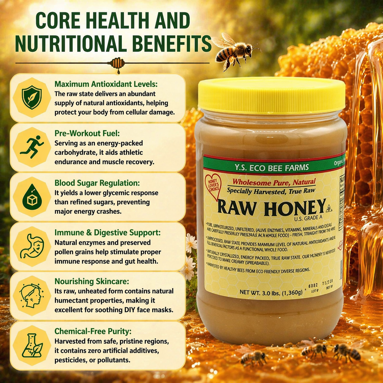 Y.S Eco Bee Raw Honey