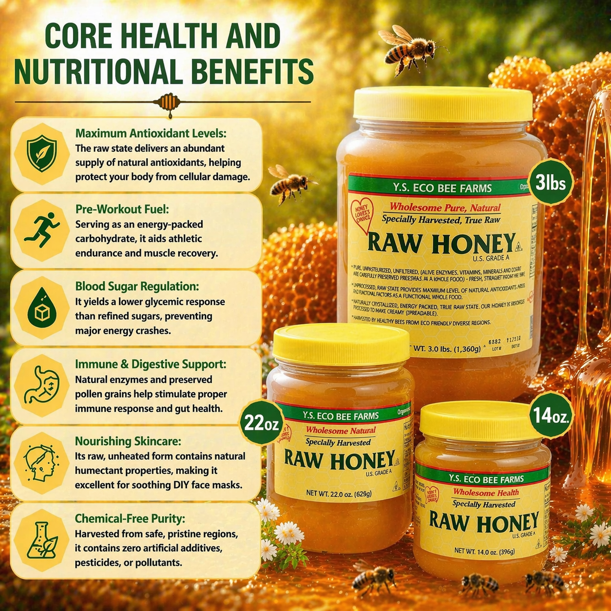 Y.S Eco Bee Raw Honey