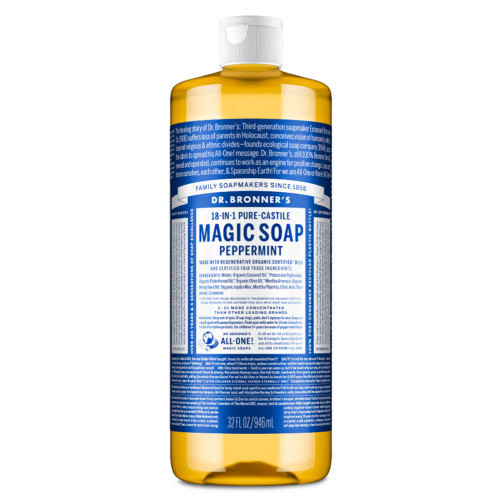 Dr. Bronner’s Peppermint – Pure-Castile Magic Soap